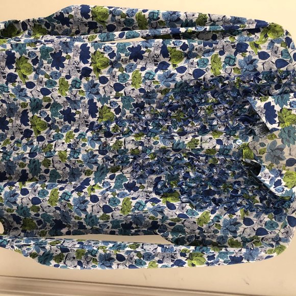 George Roth Floral Ruffle Front Button Down Shirt - Picture 5 of 6